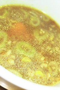 肉味噌のカレースープ