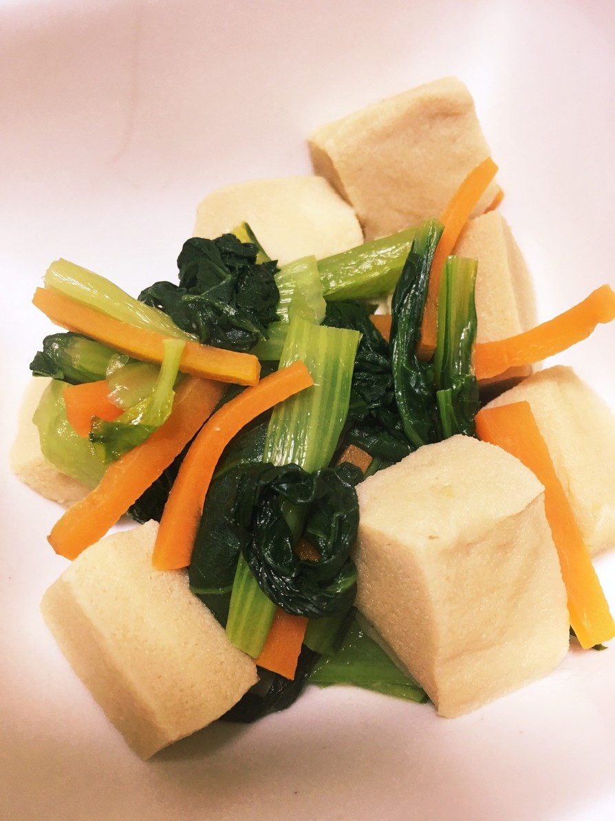 小松菜と高野豆腐の含め煮の画像