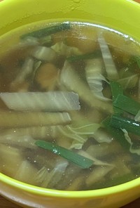 手羽元スープの素DE簡単野菜スープ