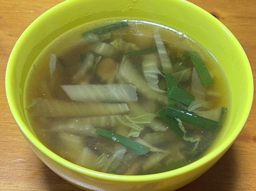 手羽元スープの素DE簡単野菜スープの画像
