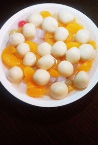 簡単☆豆腐白玉フルーツポンチ