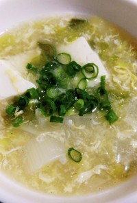 白菜と長ねぎのとろとろ中華スープ