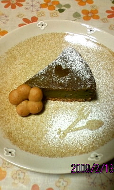 へるすぃ～☆抹茶ベイクドチーズケーキの写真