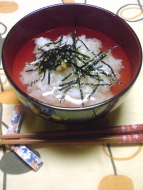 余ったおすましで美味しいまかないご飯