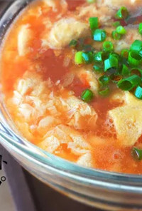ふわ玉トマト中華スープ。簡単おうち中華