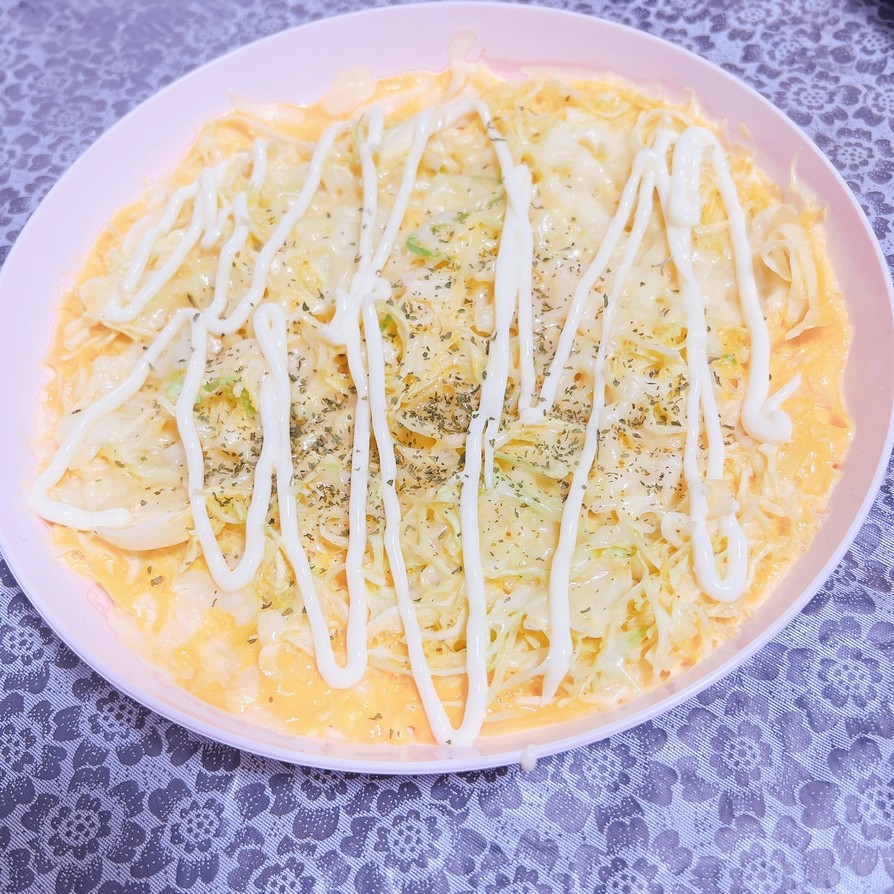 ☆朝食にも☆キャベたまチーズお焼き風の画像