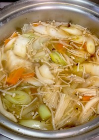 冬レシピ～野菜たっぷり中華スープ