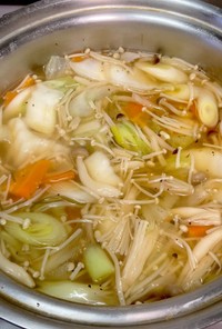 冬レシピ～野菜たっぷり中華スープ