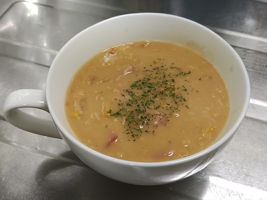 かんたんコーンスープ～冬レシピ　の画像
