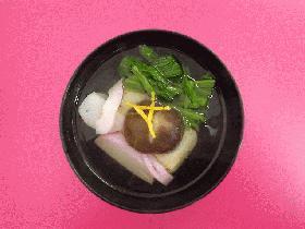 小松菜入り雑煮・あごだし風味