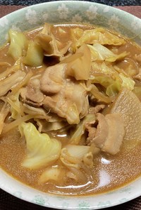 豚バラと野菜の味噌鍋!(^^)!