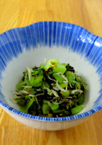 しらすと小松菜の炒め物