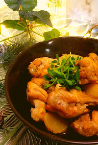 冬レシピ♪超簡単鶏手羽と大根の煮物