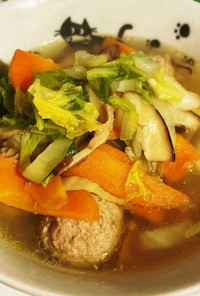 週一で作る私の肉団子スープ