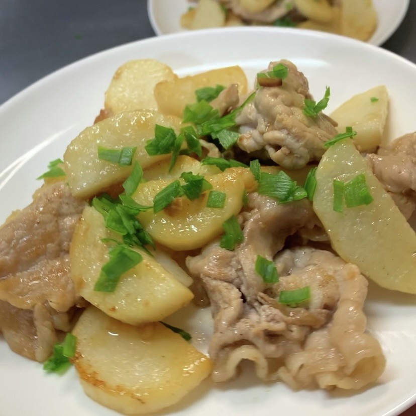 長芋と豚肉のおかず