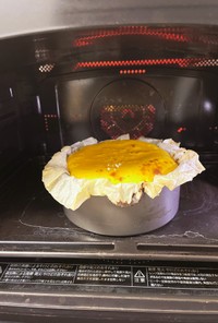 混ぜて焼くだけかぼちゃバスクチーズケーキ