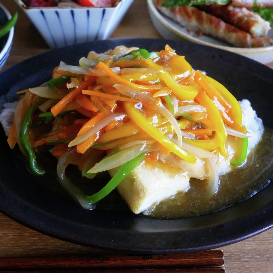 お野菜たっぷり♩たらと豆腐の中華あんかけの画像