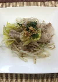 豚肉炒めシソ生姜ぽん酢ソースかけ　透析食