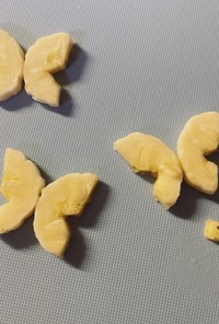 簡単！バナナの飾り切り 蝶々