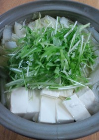 ダイエットに！簡単湯豆腐・・・水炊き？