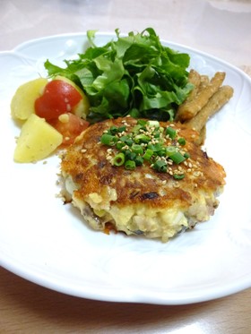 ふわとろ✿チーズIN鯵ハンバーグ