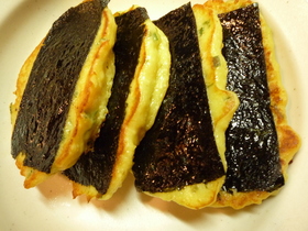 おかずに最高!豆腐のもちもち磯辺焼き!