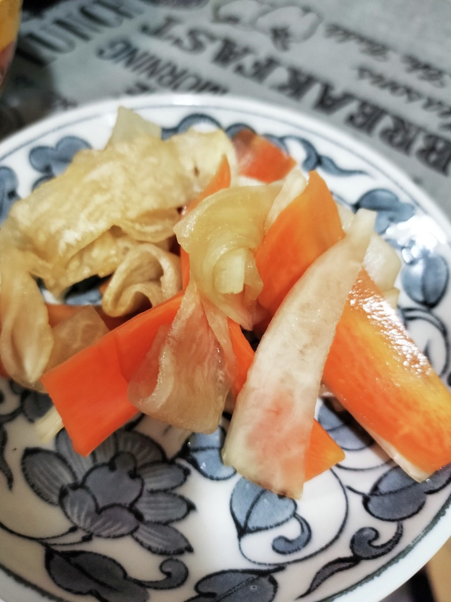 ヒラヒラパリパリ野菜のポン酢和えの画像