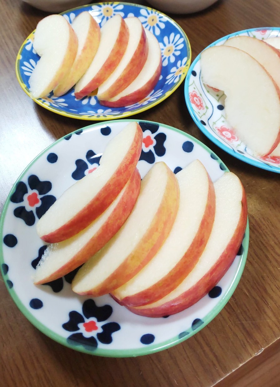 うちのリンゴの切り方の画像