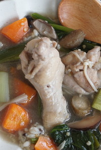 栄養士＊雑穀と鶏手羽の食べるスープ