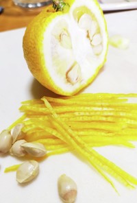 細長い柚子皮の切り方