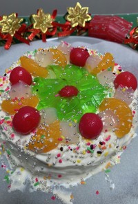ヨーグルトとクリチのクリスマスケーキ