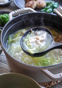 トロトロ白菜と豚しゃぶのジンジャースープ