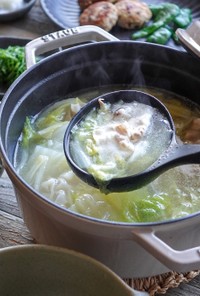 トロトロ白菜と豚しゃぶのジンジャースープ