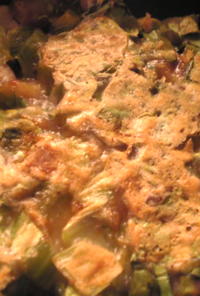豚ロース肉と青梗菜の味噌酒生姜味チヂミ
