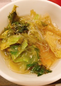 レタスと春雨の中華スープ
