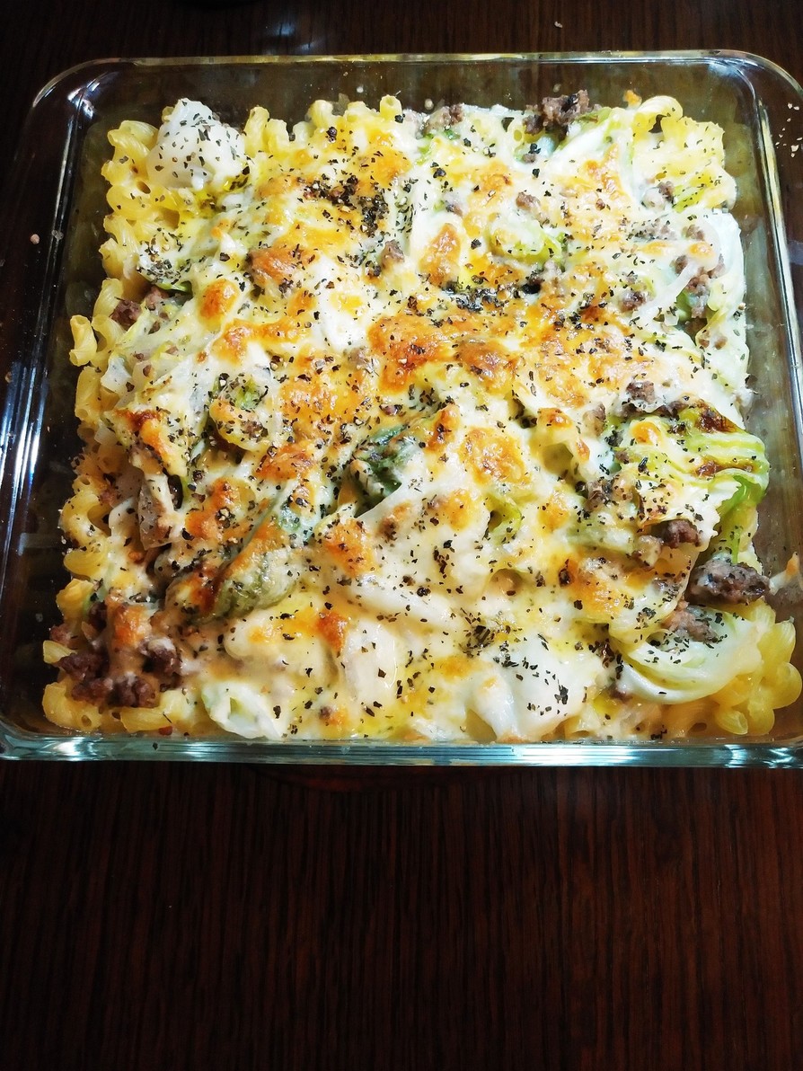 ソーセージとペッパーのマカロニキャセロールのレシピ