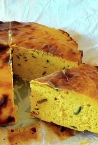 南瓜のバスクチーズケーキ