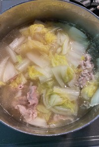 白菜と豚しゃぶの簡単お鍋