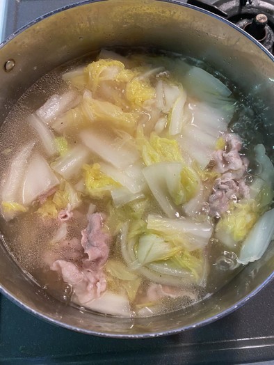白菜と豚しゃぶの簡単お鍋の写真
