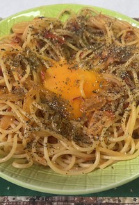 スパゲティ・トマトカルボナーラ