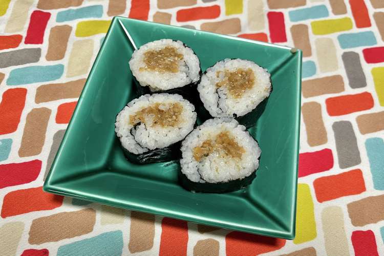 超簡単 旨味堪能 納豆すりごま海苔巻き レシピ 作り方 By 椎名司 クックパッド 簡単おいしいみんなのレシピが377万品