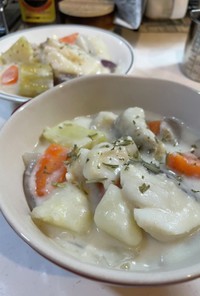【大量消費】根菜と鱈のクリームシチュー