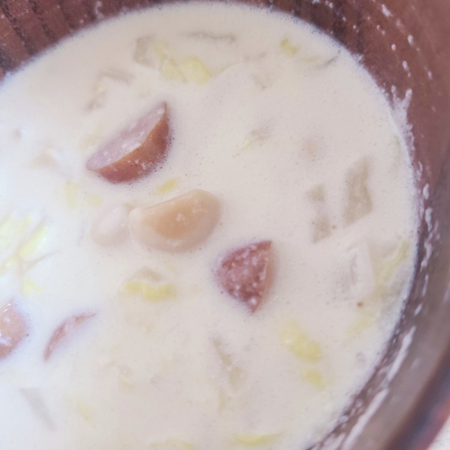 【糖質制限】白菜豆乳ミルクスープの画像
