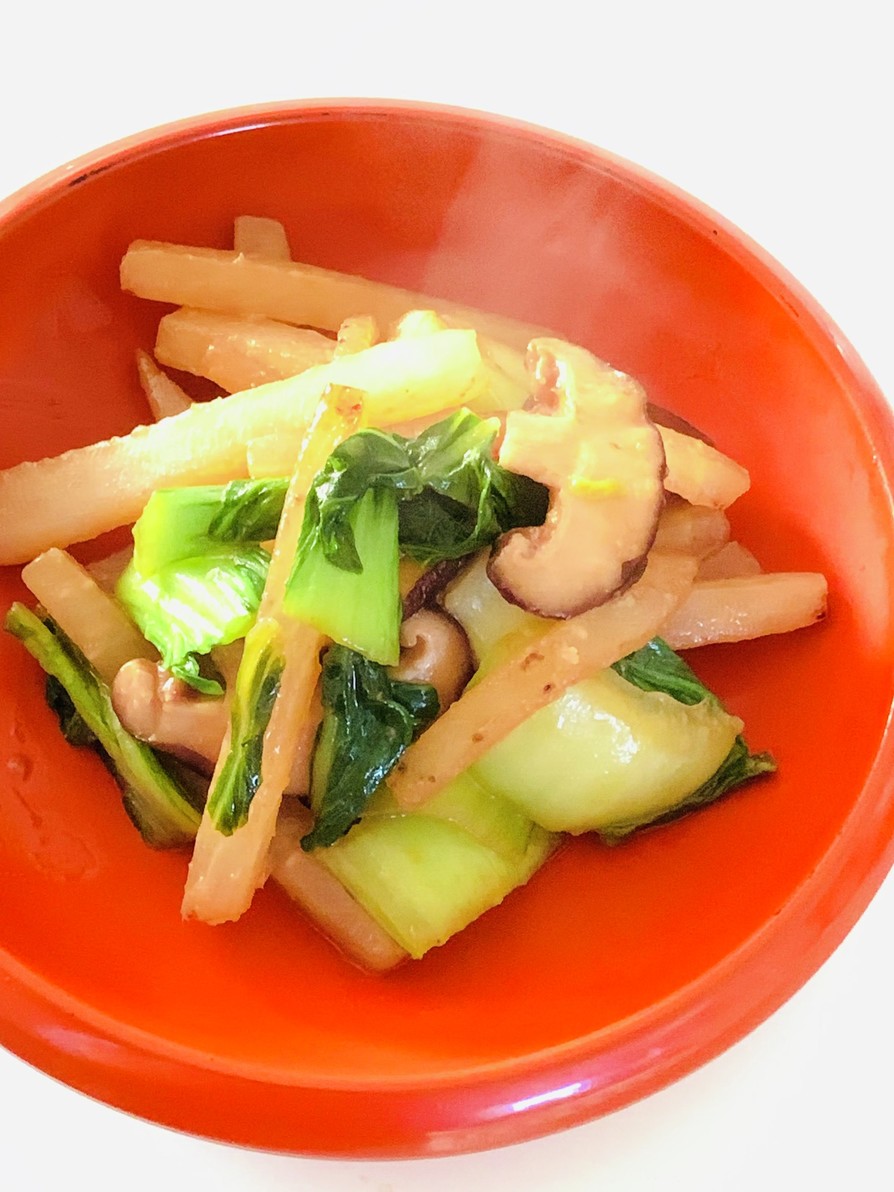 炒めて簡単！大根と青梗菜の生姜焼きの画像