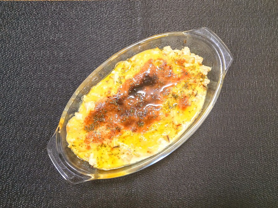 鶏ひき肉と薩摩芋と生姜のマカロニグラタンの画像