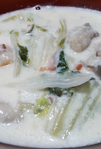 牡蠣と白菜のミルク煮