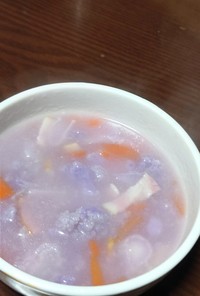 紫カリフラワーのクリームスープ【自分メモ