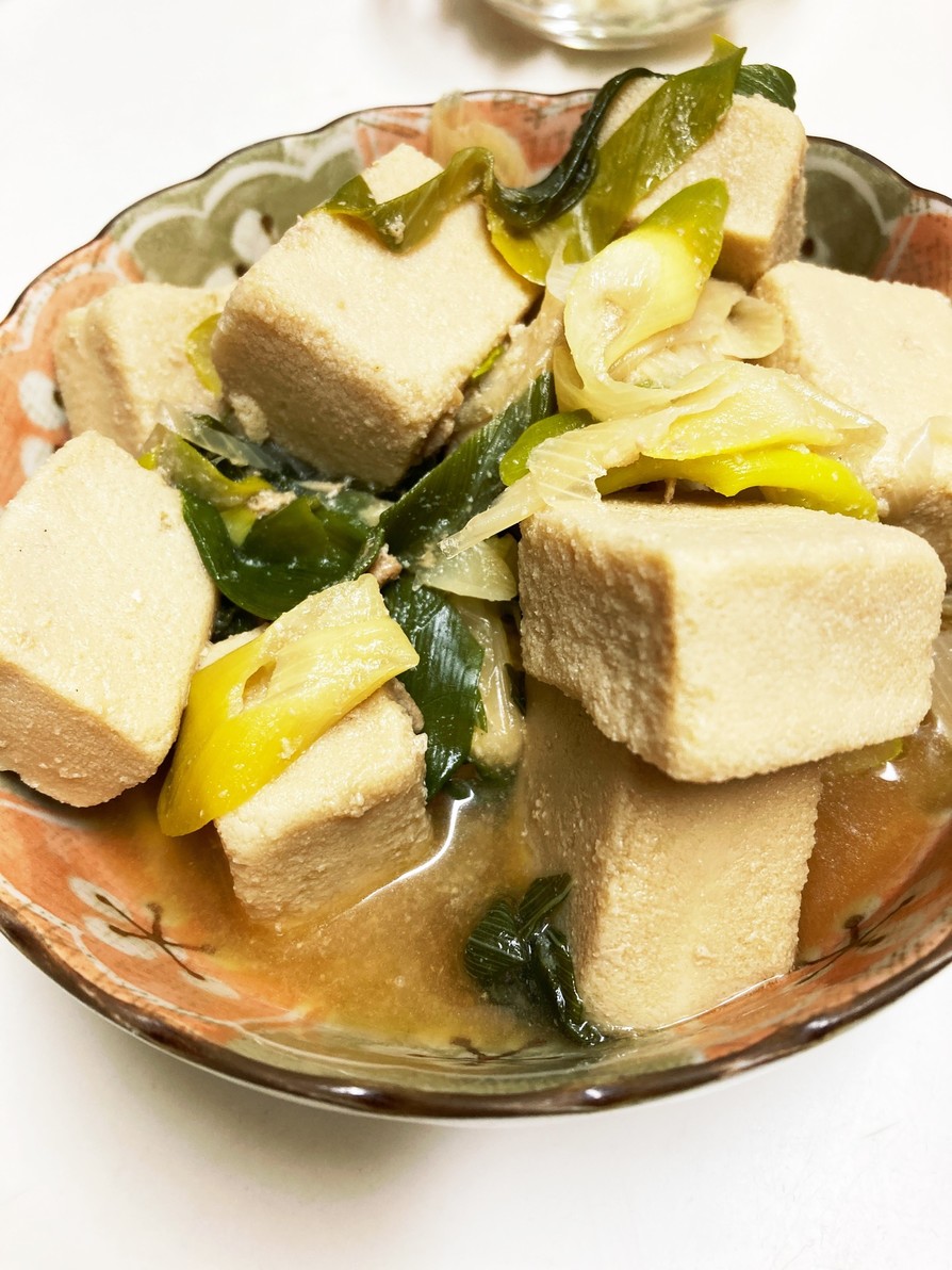 煮豚の煮汁からの高野豆腐しみしみの画像