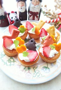 クリスマス♥簡単デコ　カップケーキ♥