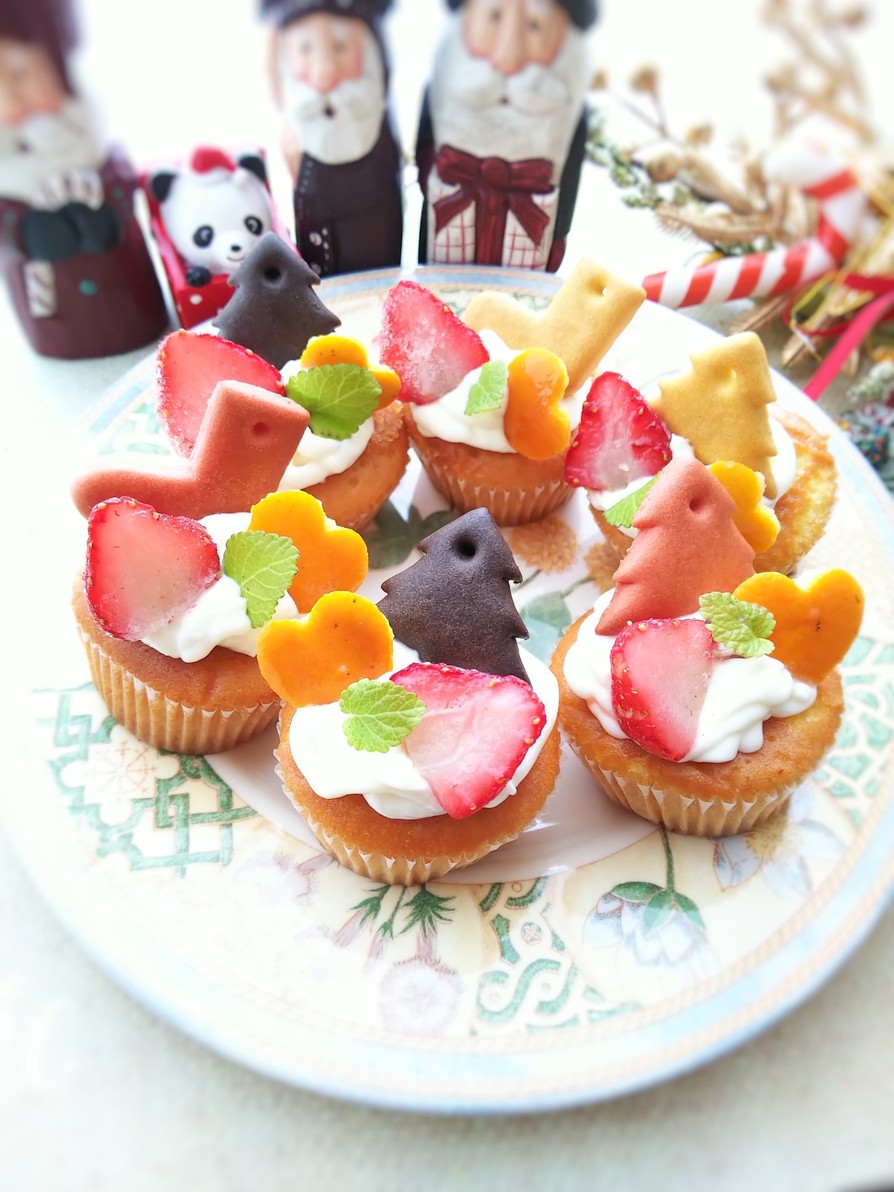 クリスマス♥簡単デコ　カップケーキ♥の画像